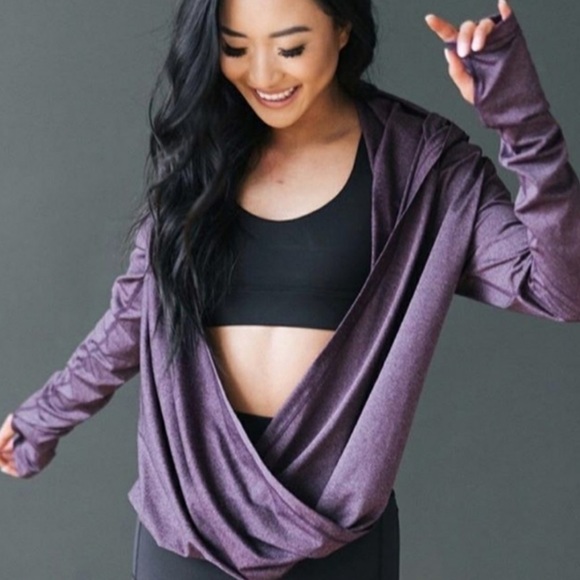 Zyia Active Coffee Purple Yoga Shawl - Picture 2 of 11